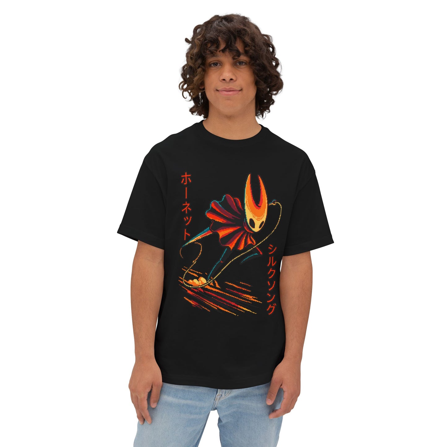 Hornet Silksong Vaporwave – Neon Needle Princess Premium Oversized Unisex T-Shirt