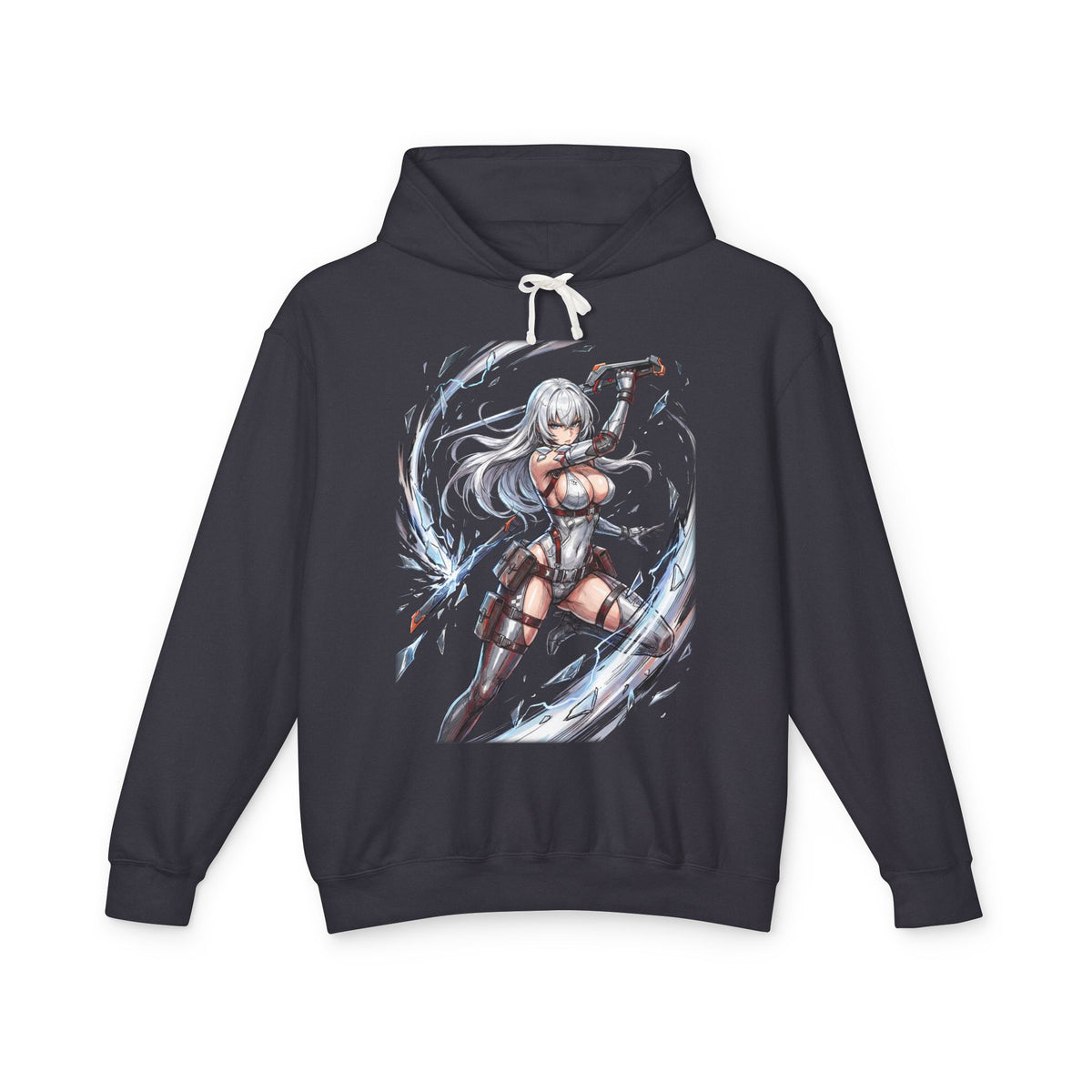 Chaos Zero Nightmare Amir White Hair Ice Shard Slash Fan Art Hoodie