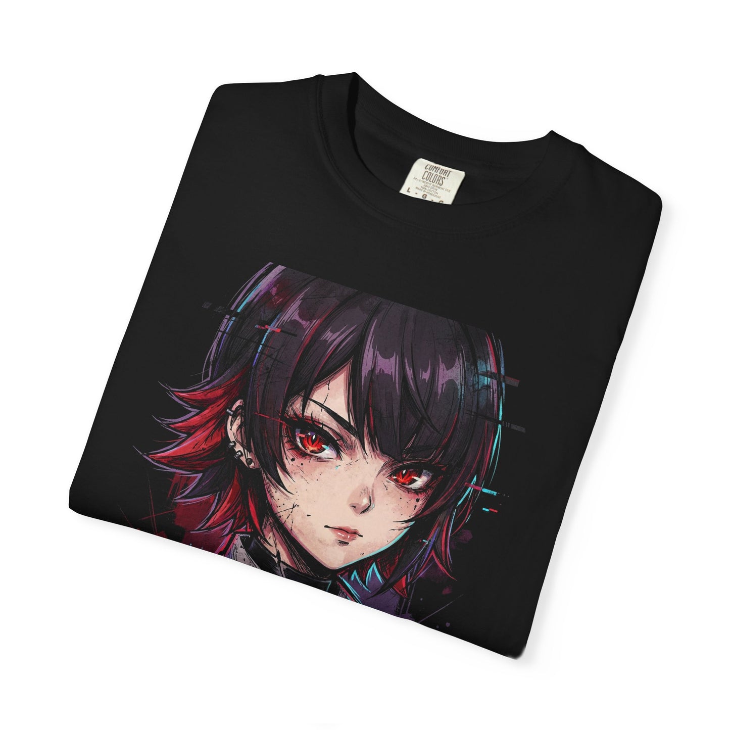 Ellen Joe ZZZ Black Hair Red Highlights Shark Hood Icon Premium T-Shirt