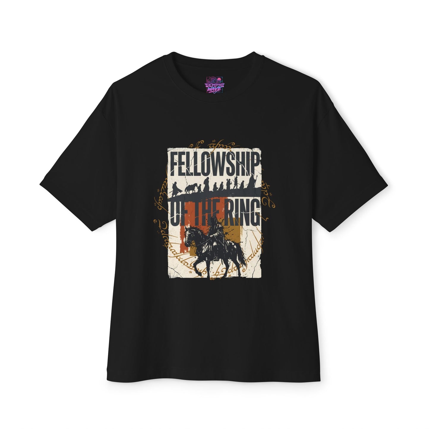 Lord of the Rings: Fellowship of the Ring Movie Poster Art Premium Oversized Unisex T-Shirt