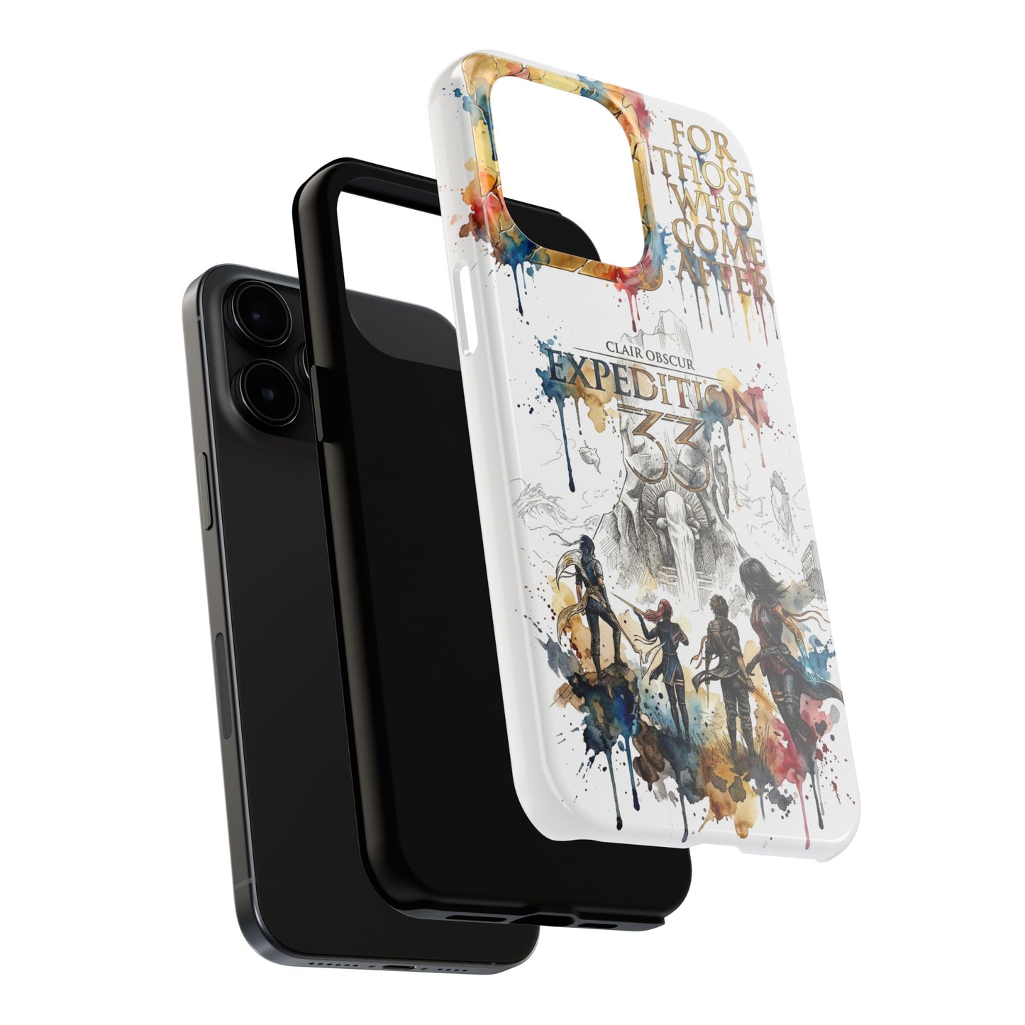 Tough iPhone Case — Clair Obscur:Expedition 33 Facing the Paintress Adventure Art Protective Cover