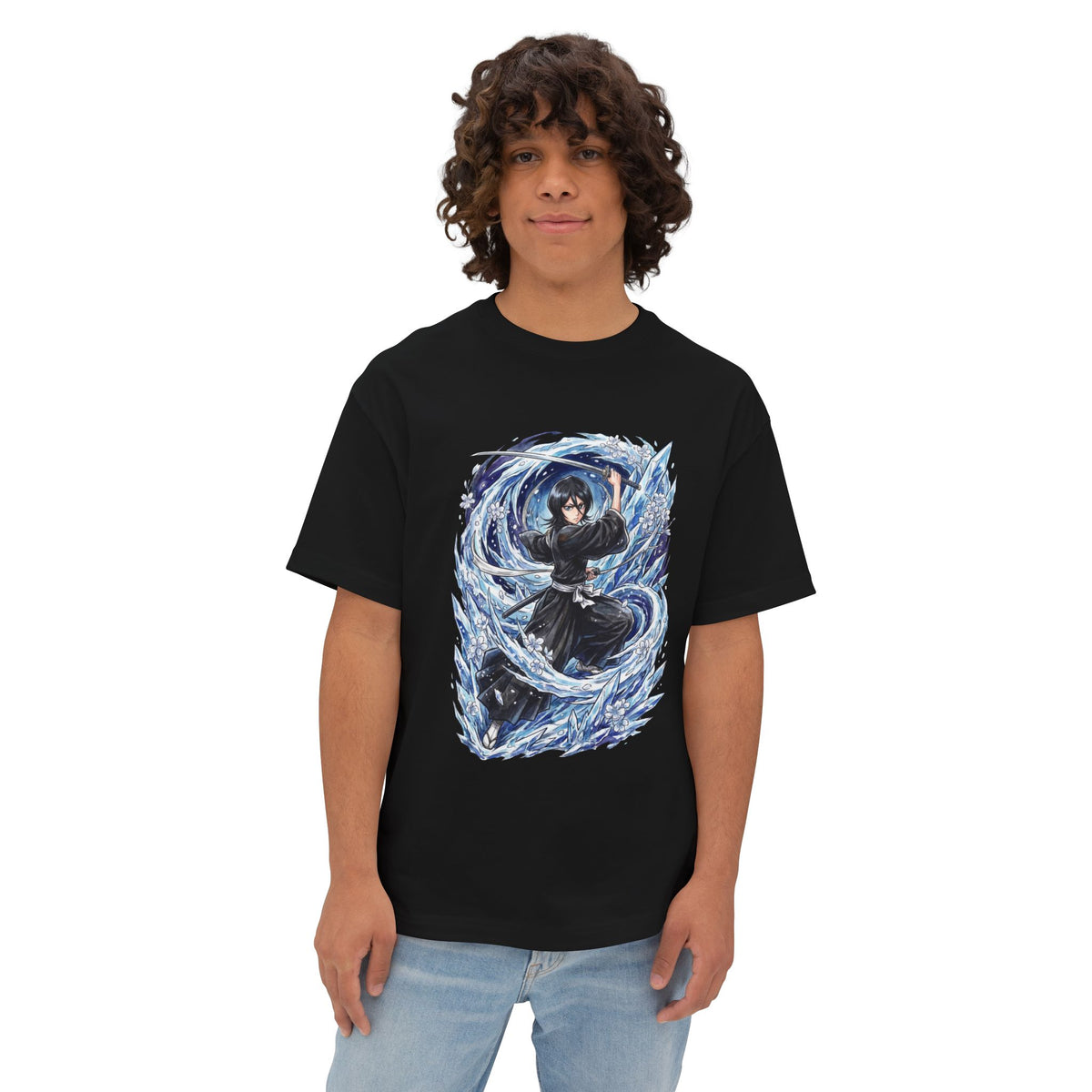 Rukia Kuchiki Bleach Petite Shinigami Illustration Premium Oversized Unisex T-Shirt