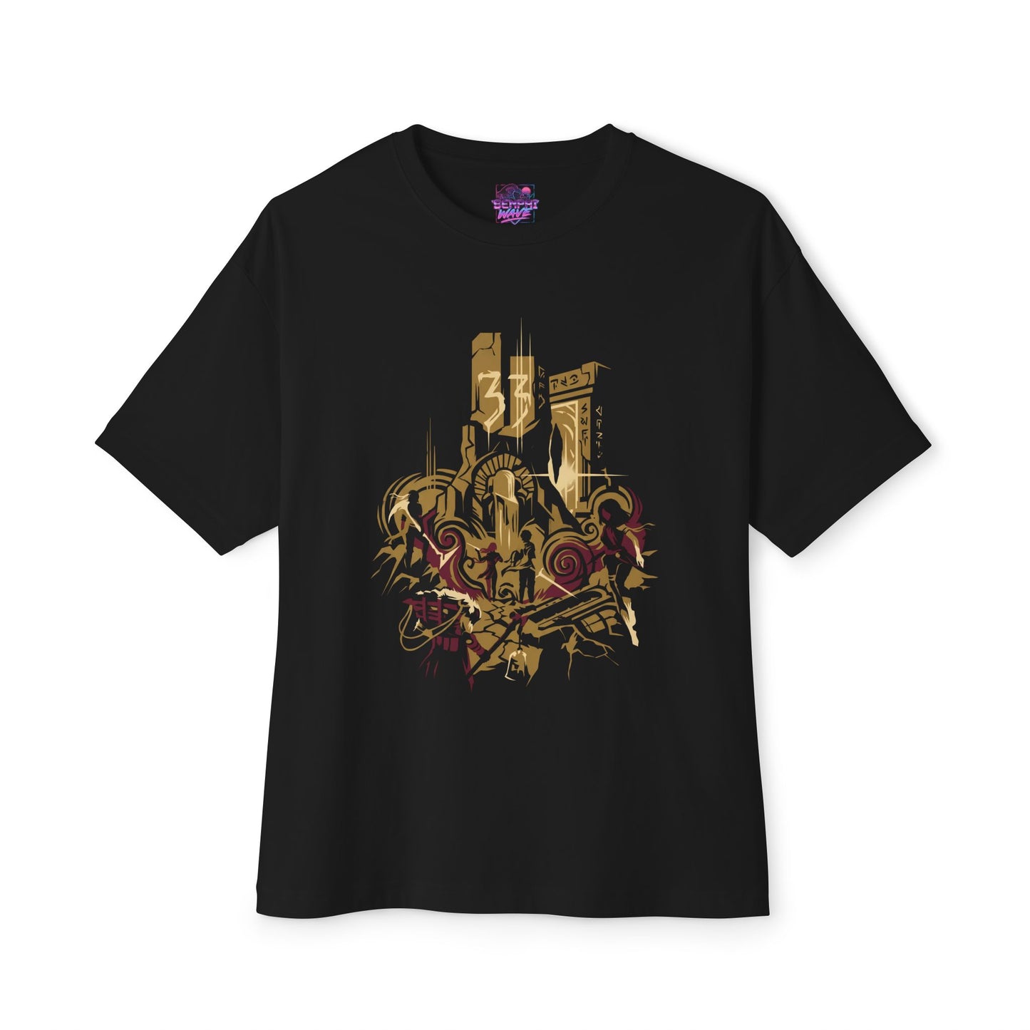 Golden Expedition 33: Red Gommage Street Fashion Legend Facing the Paintress Premium Oversized Unisex T-Shirt