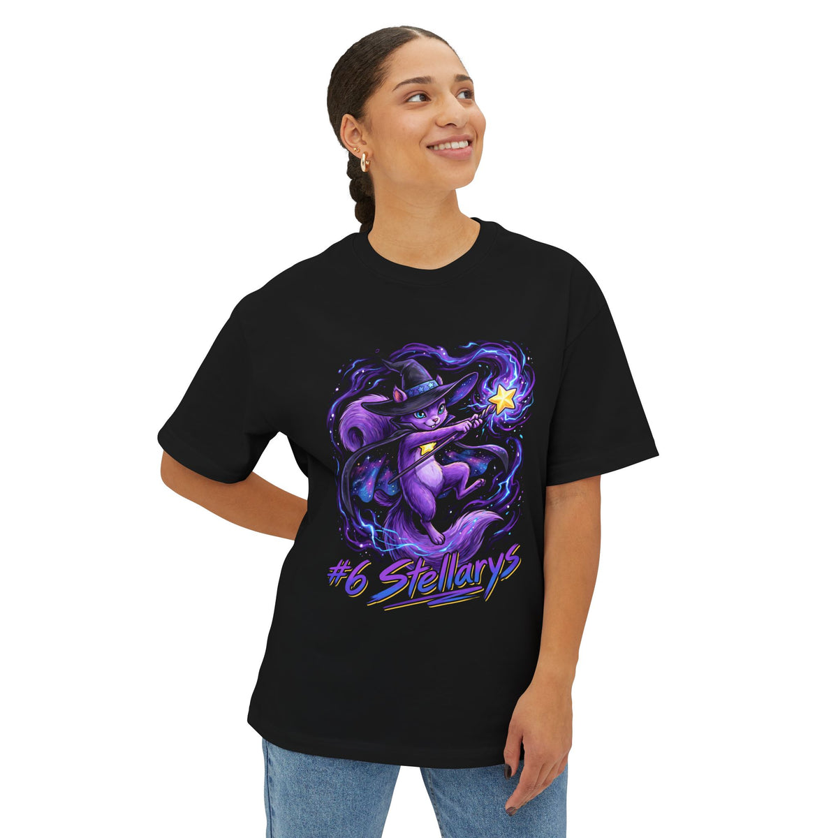 Stellarys Aniimo Elemental Burst Creature Art - Oversized Premium Tee
