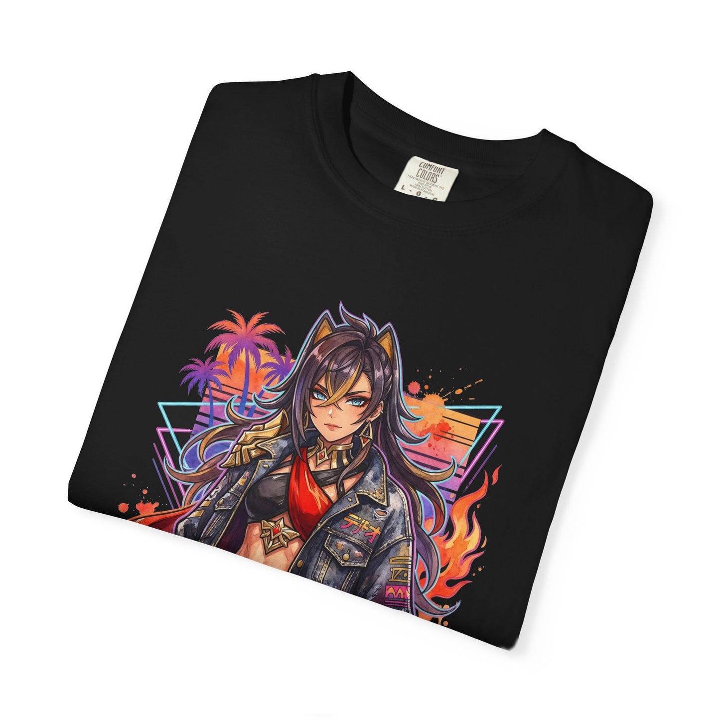 Genshin Dehya Flame Mane Eremite Vaporwave Retro Portrait Premium T-Shirt