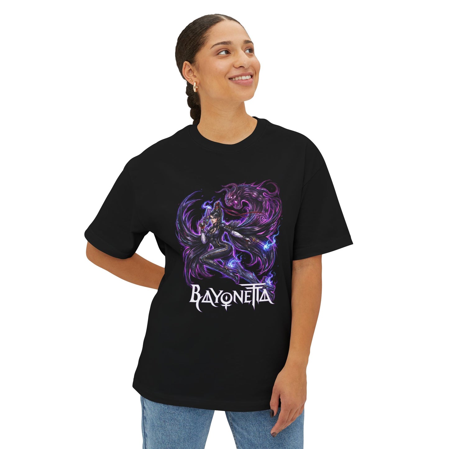 Umbra Witch Bayonetta Beehive Hair Portrait Premium Oversized Unisex T-Shirt