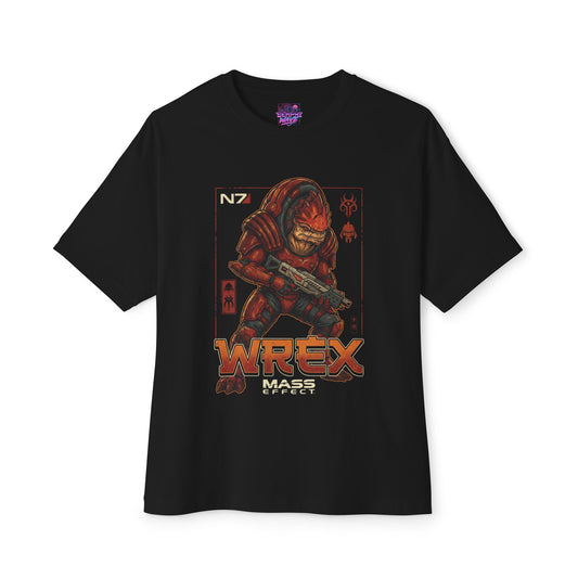 Mass Effect Wrex N7 Bold Lettering Fan Art Oversized T-Shirt