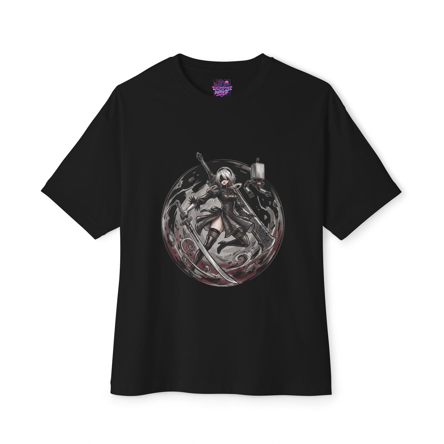 2B Blindfold Warrior NieR Automata Style Premium Oversized Unisex T-Shirt