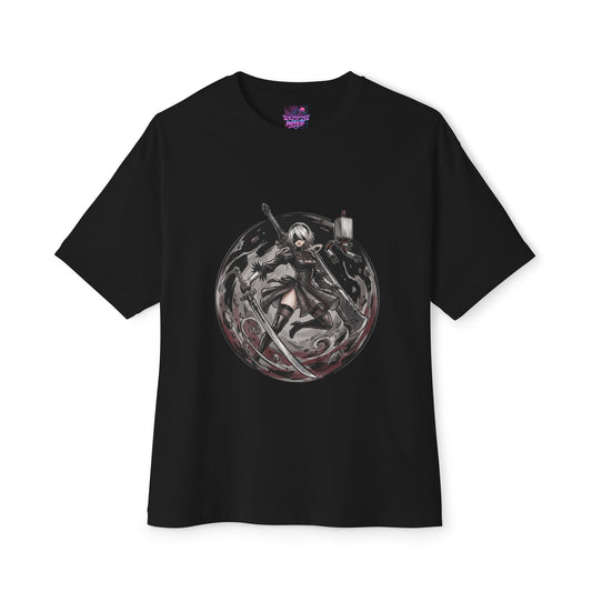2B Blindfold Warrior NieR Automata Style Premium Oversized Unisex T-Shirt