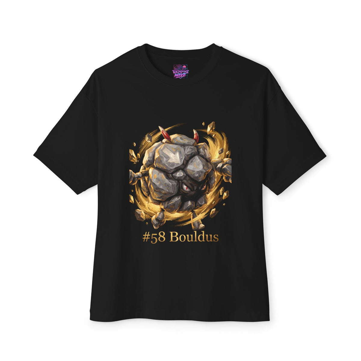 Bouldus Aniimo Gold Oil Painting Creature Art - Oversized Premium Tee