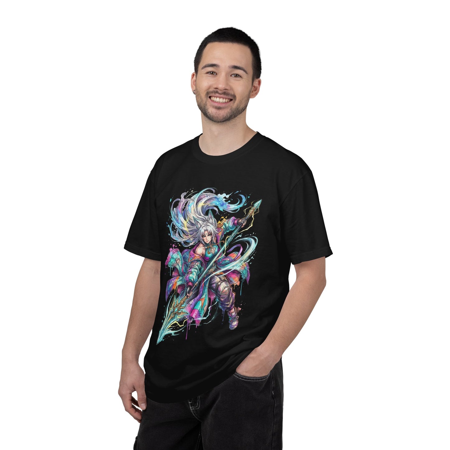 HSR Feixiao Merlin's Claw Vaporwave Retro Portrait Premium T-Shirt