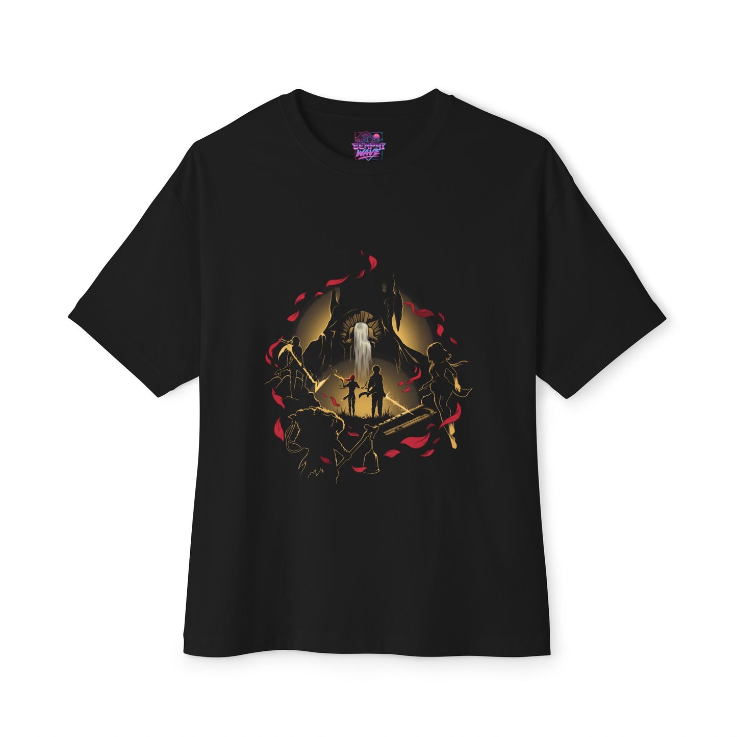 Minimalistic Expedition 33: Red Gommage Street Fashion Legend Facing the Paintress Premium Oversized Unisex T-Shirt