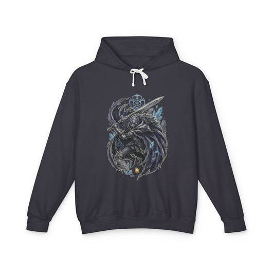 Half Wolf Blaidd Epic Fantasy Knight Design Unisex Premium Hoodie