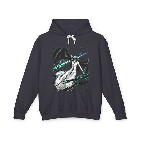 Ulquiorra Emotionless Espada Style – Short Black Hair Horned Mask Remnant Vibes Unisex Premium Hoodie