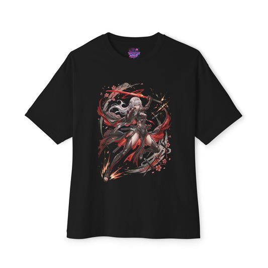 Nikke Scarlet Black Shadow Crimson Katana Fan Art Oversized T-Shirt