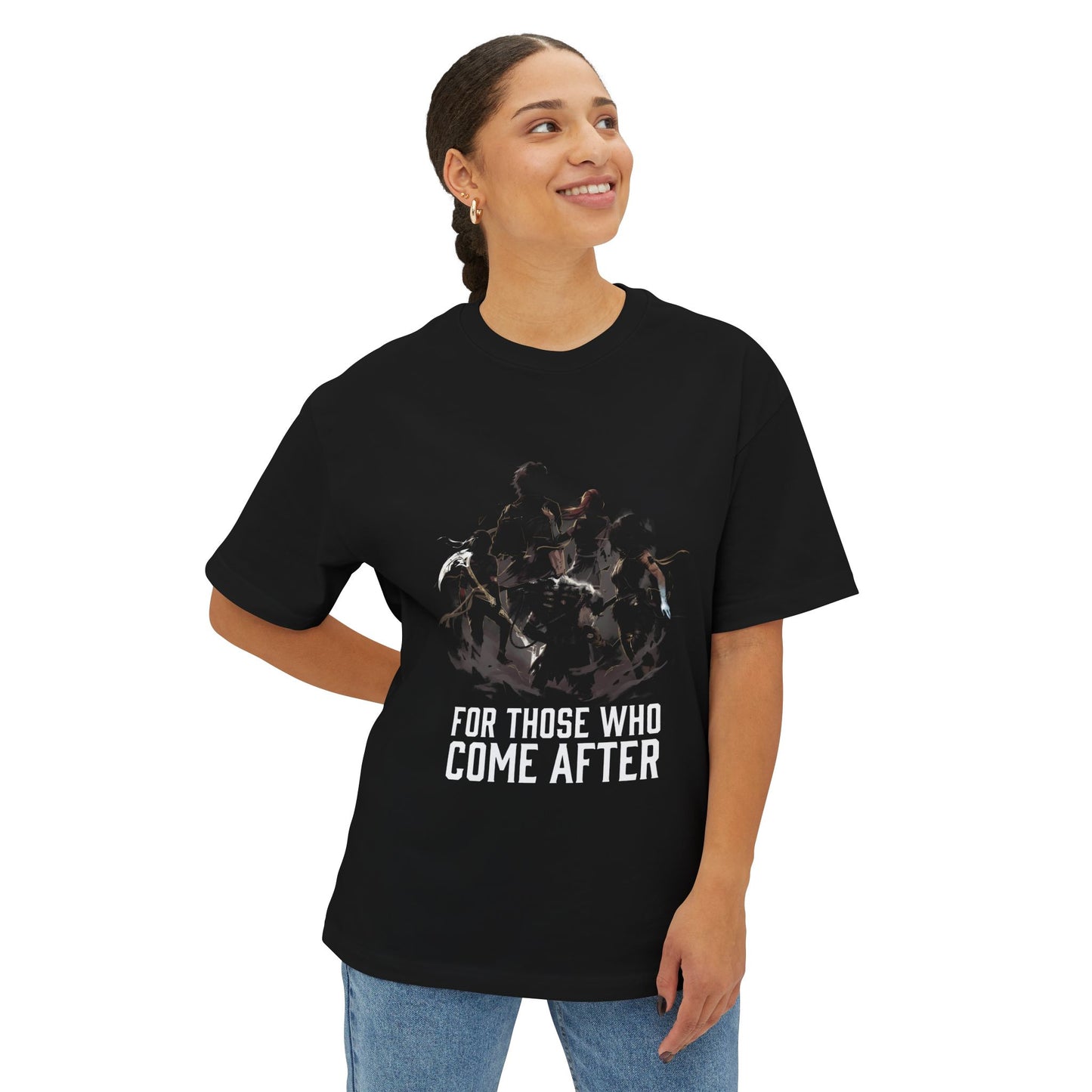 Expedition 33 Clair Obscur Painterly Style Facing the Paintress Premium Oversized Unisex T-Shirt