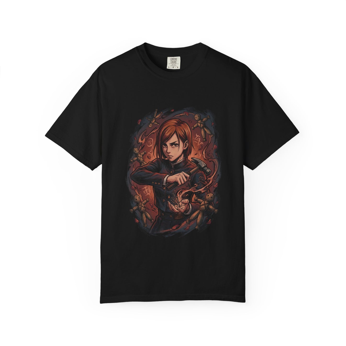 Jujutsu Kaisen Nobara Kugisaki Hammer Nails Resonance Technique Iconic Design Premium T-Shirt