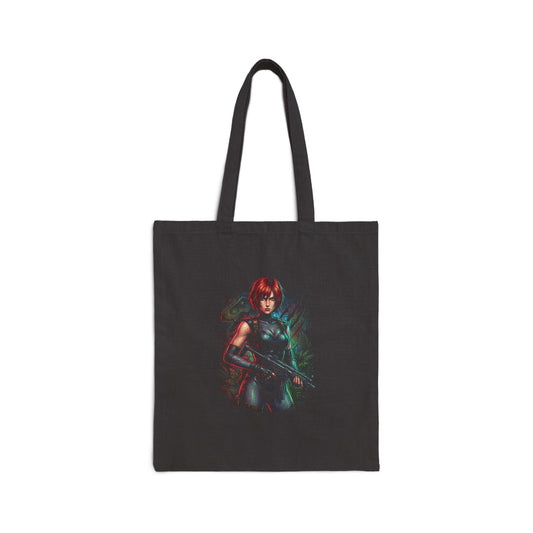 Dino Crisis Regina Red Hair Tactical Gear Portrait Tote Bag