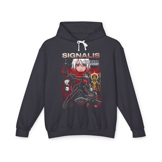 Signalis Elster Ariane Cosmic Horror Romance Red Black Palette Unisex Premium Hoodie