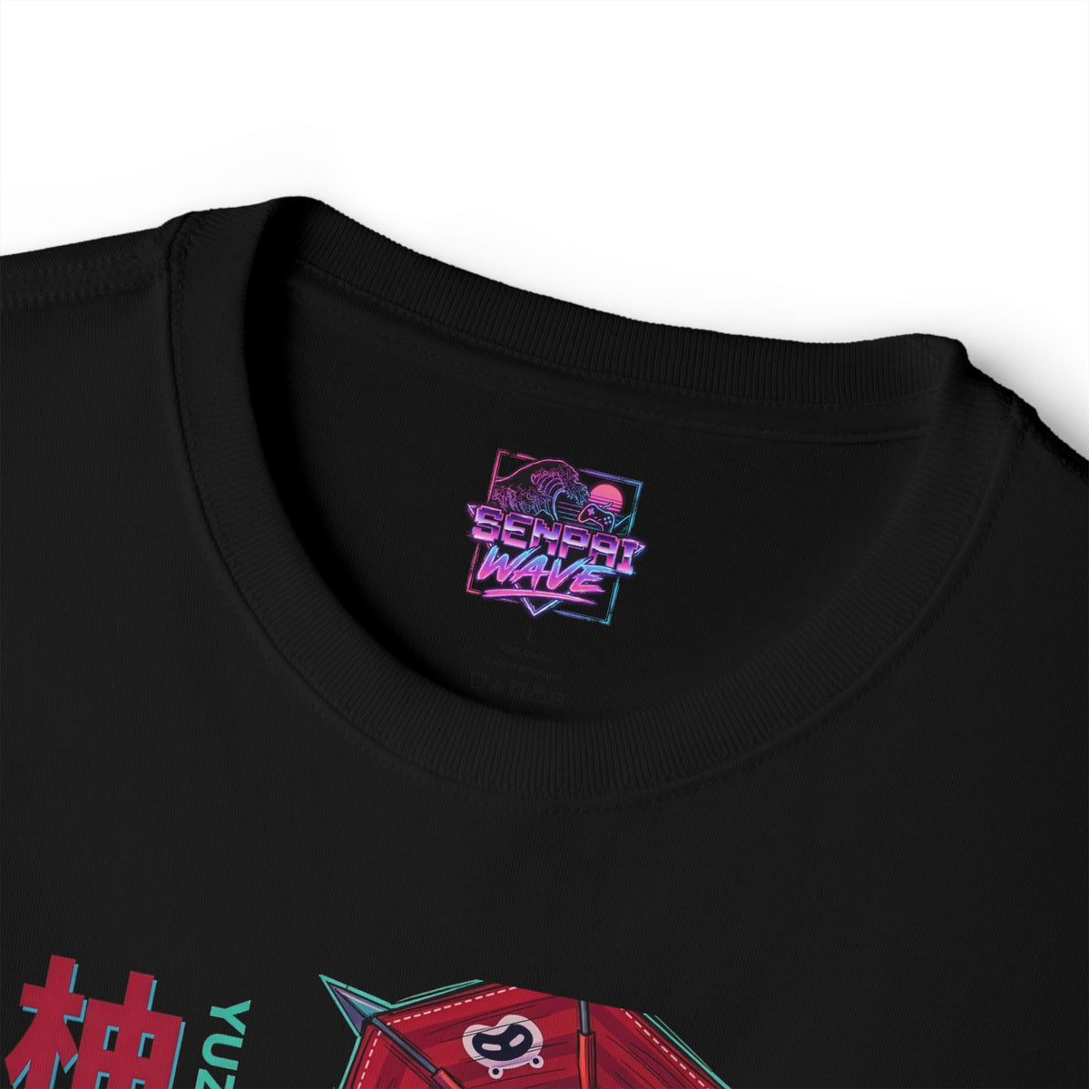 Zenless Zone Zero Yuzuha Red Umbrella Neon Poster Fan Art Oversized T-Shirt