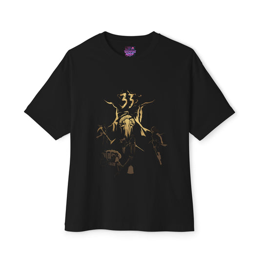 Golden Expedition 33: Red Gommage Street Fashion Legend Facing the Paintress Premium Oversized Unisex T-Shirt