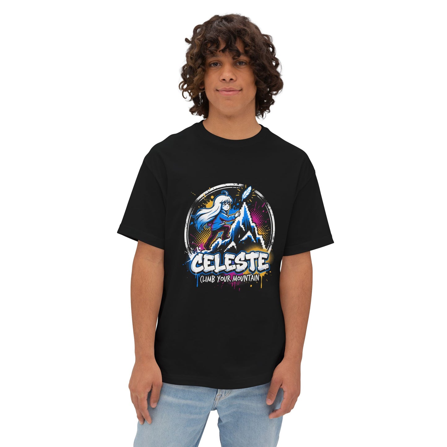 Celeste Game: Summit Chapter 7 Victory Art Premium Oversized Unisex T-Shirt