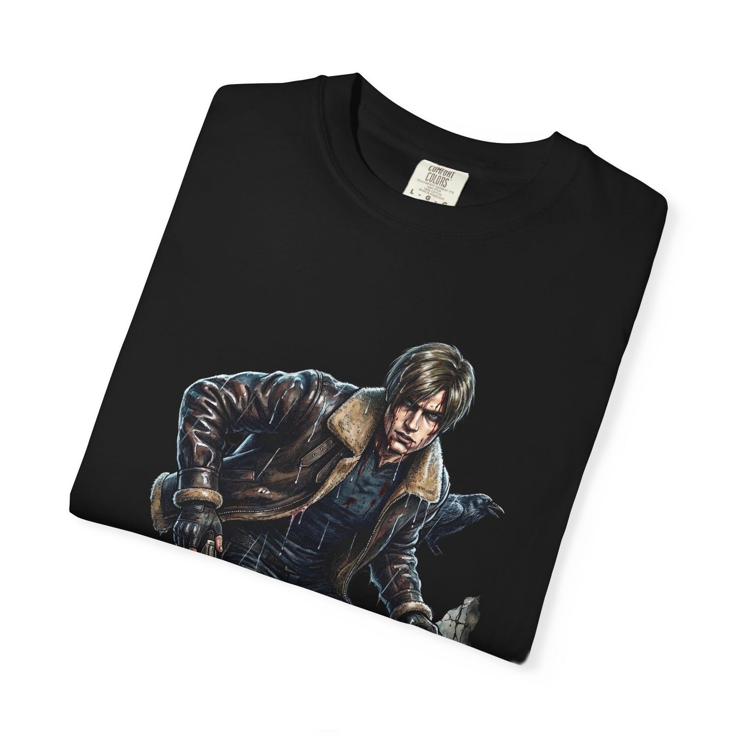 RE Requiem Leon S Kennedy Hatchet Kick Enemies Action Icon Premium T-Shirt