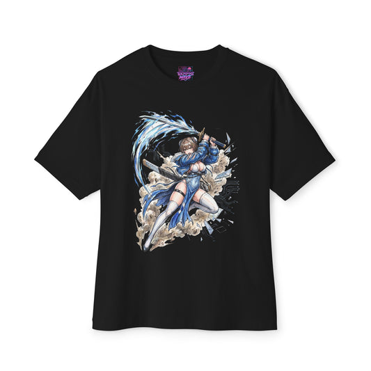 Chaos Zero Nightmare Yuki Dust Cloud Katana Strike Fan Art Oversized T-Shirt