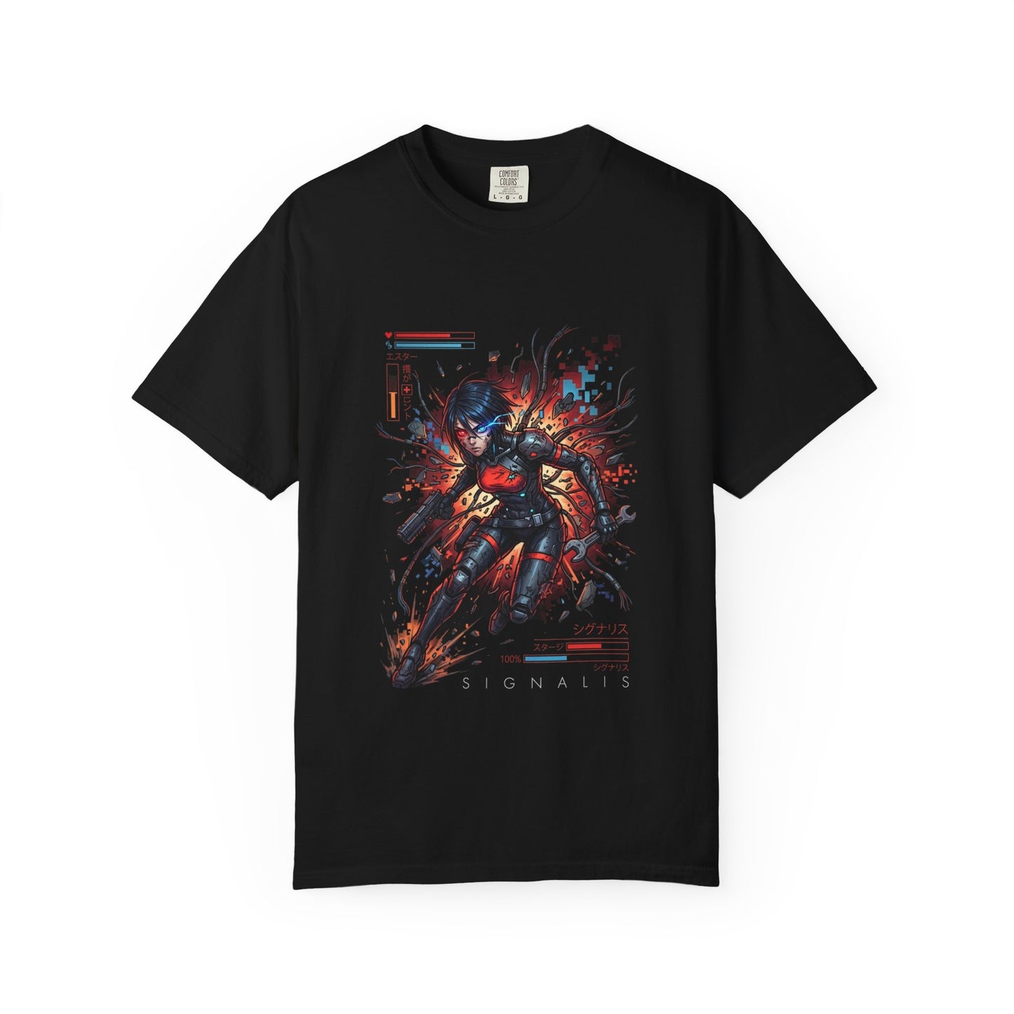 Signalis Technician Replika Glitch Effects Cosmic Dread Portrait Premium T-Shirt
