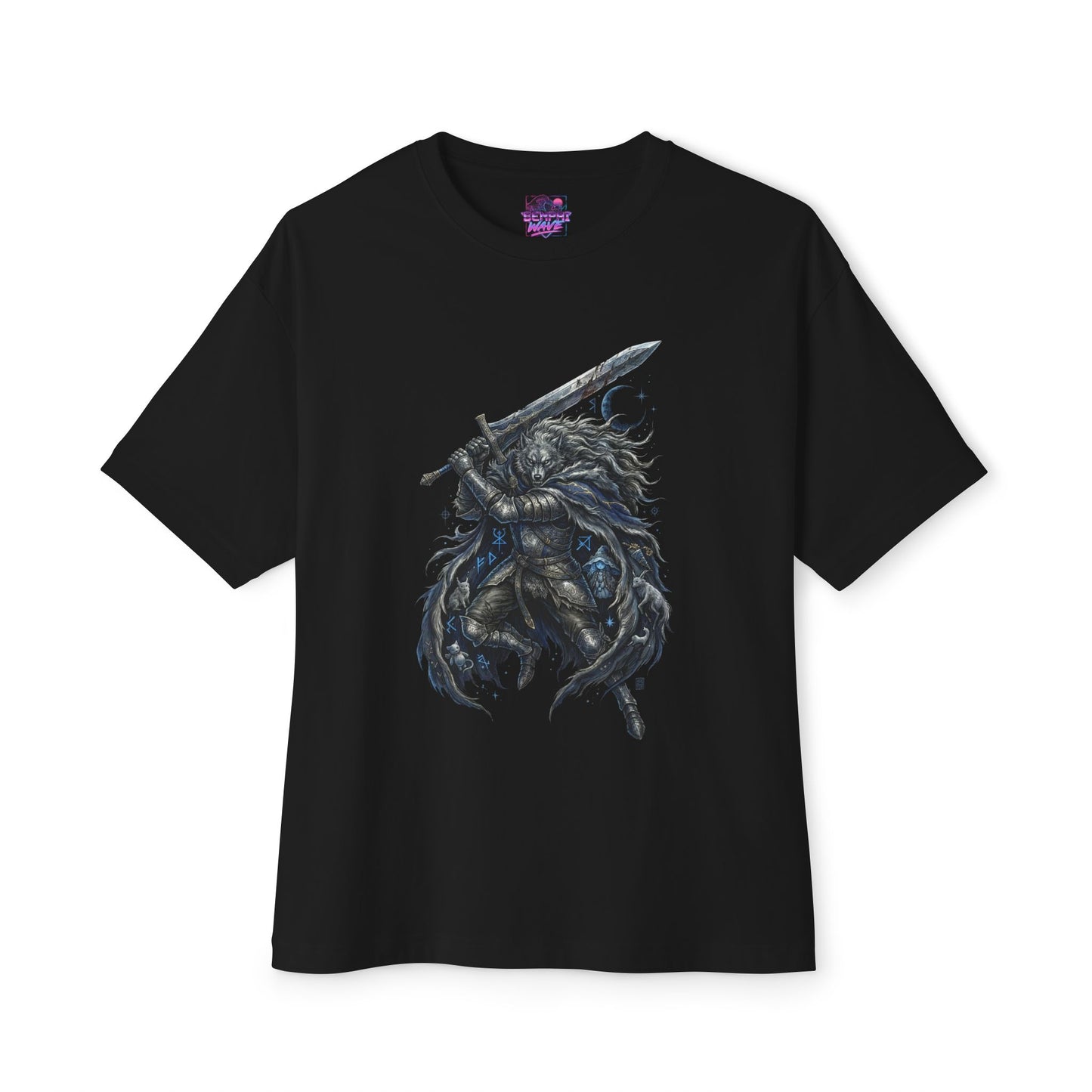 Blaidd the Half Wolf Loyal Guardian Portrait Premium Oversized Unisex T-Shirt