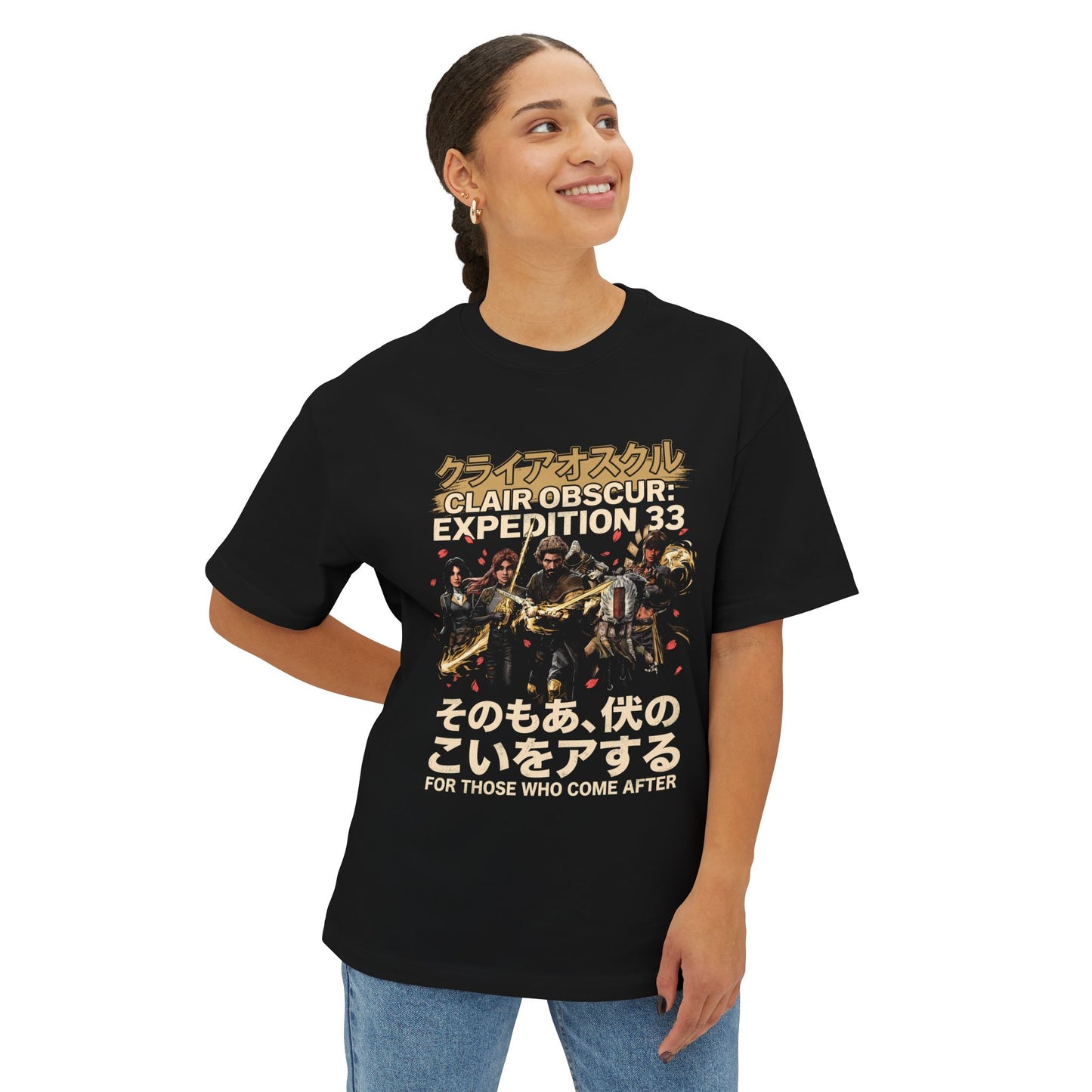 Gommage Red Petals Expedition 33 Streetwear Premium Oversized Unisex T-Shirt
