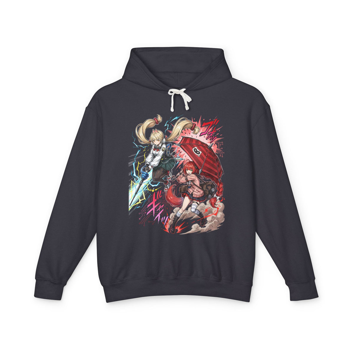 Zenless Zone Zero Alice and Yuzuha Umbrella Lightning Fan Art Hoodie