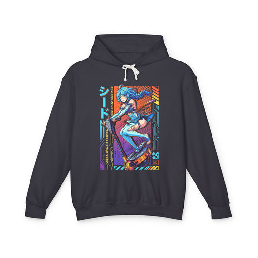 Retrowave Synth Seed Zenless Zone Zero White Demon Unisex Premium Hoodie