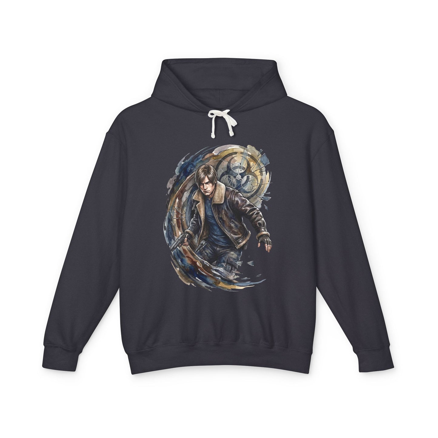 RE9 Leon Kennedy Veteran Hero Chainsaw Wield Survival Design Unisex Premium Hoodie