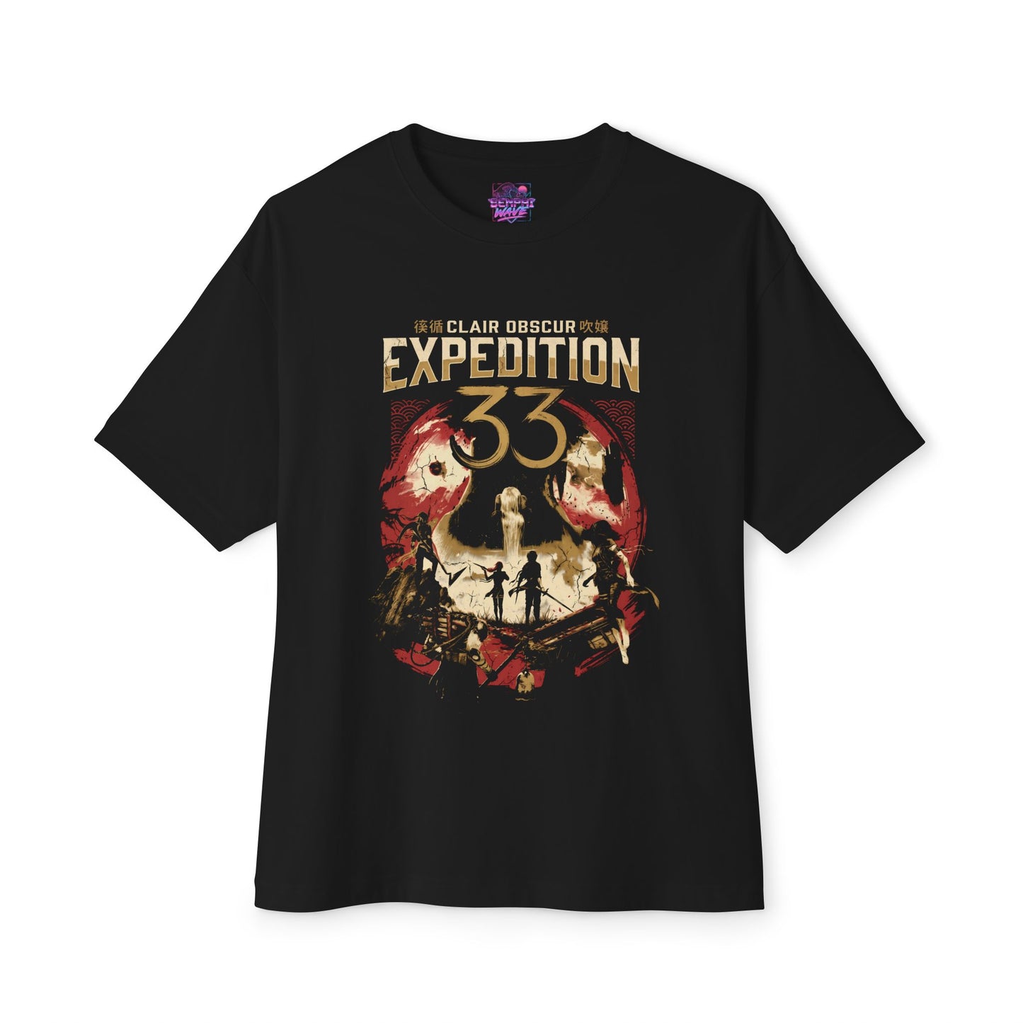Clair Obscur Expedition 33 Red Petal Glow Premium Oversized Unisex T-Shirt