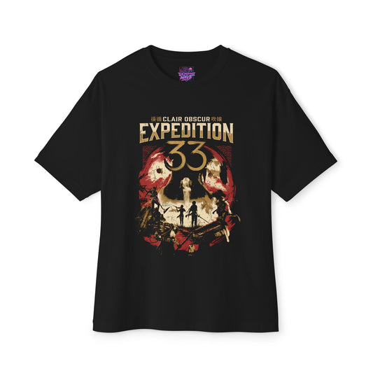Clair Obscur Expedition 33 Red Petal Glow Premium Oversized Unisex T-Shirt