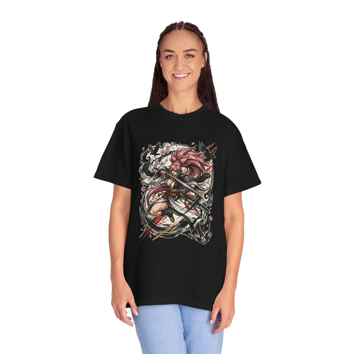 Guilty Gear Baiken T-Shirt | One-Eyed Samurai Ronin Strive Fighter Tee Premium T-Shirt