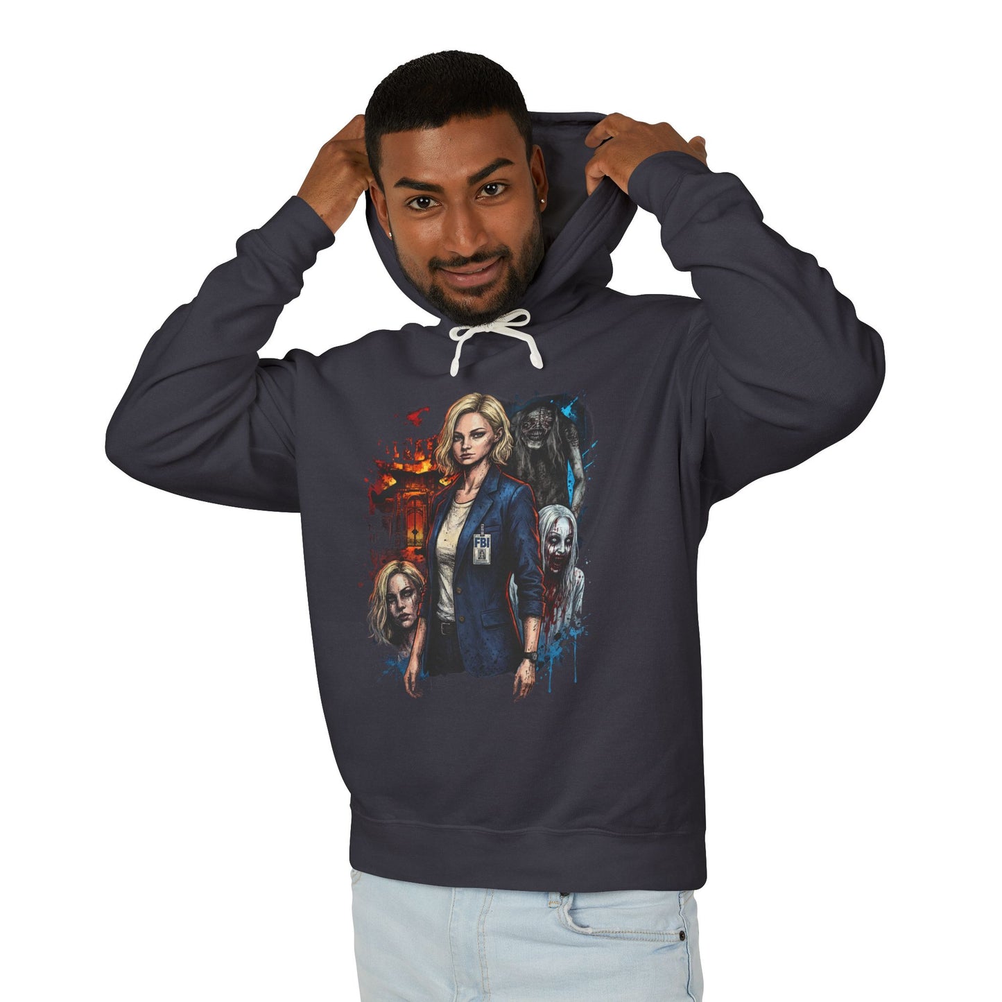 Grace Ashcroft RE9 Leon S Kennedy Dual Story Survival Terror Art Unisex Premium Hoodie