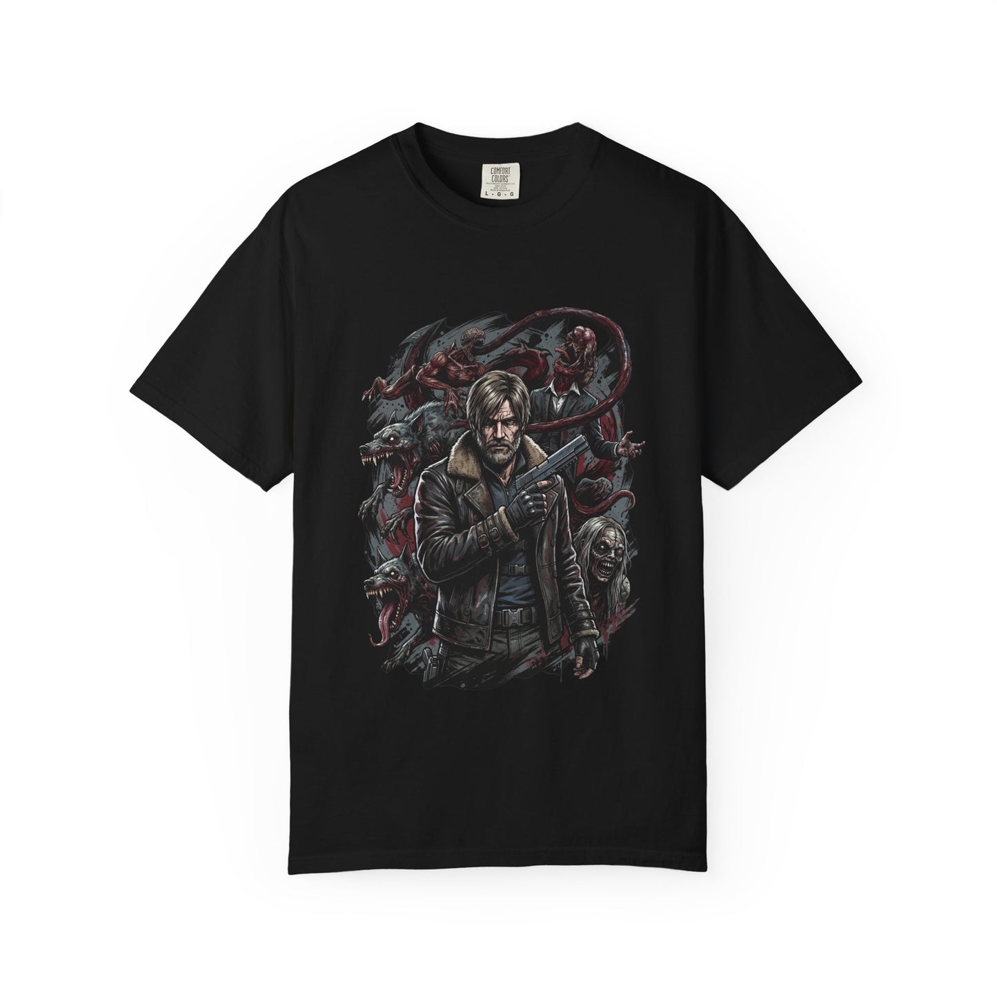 RE Requiem Leon S Kennedy Roundhouse Kick Enemies Design Premium T-Shirt