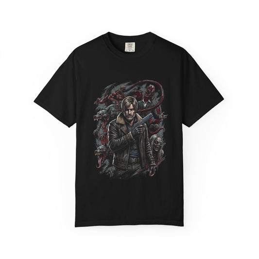 RE Requiem Leon S Kennedy Roundhouse Kick Enemies Design Premium T-Shirt