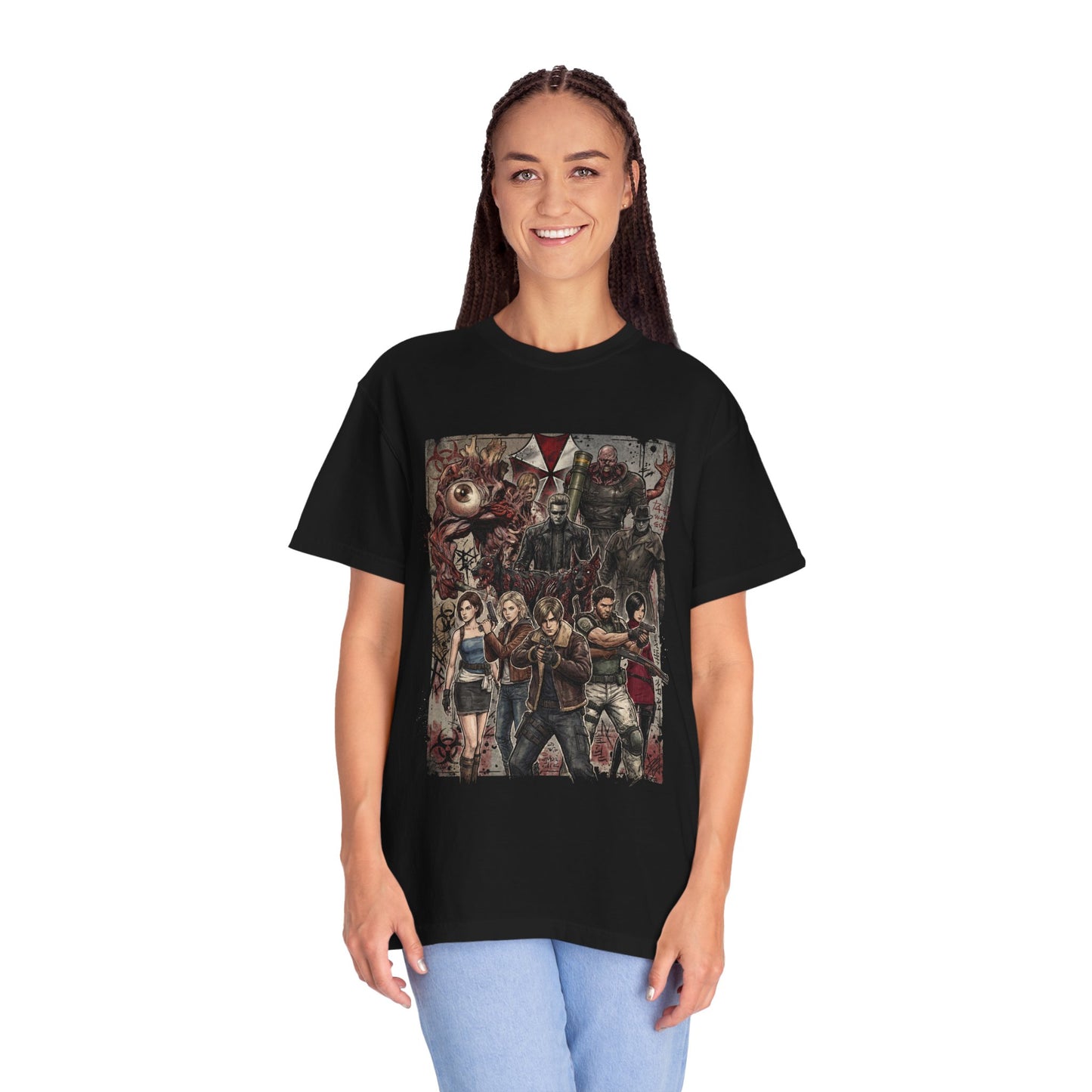 Resident Evil Mr X Lickers Zombie Dogs Birkin Wesker Villain Icon Premium T-Shirt