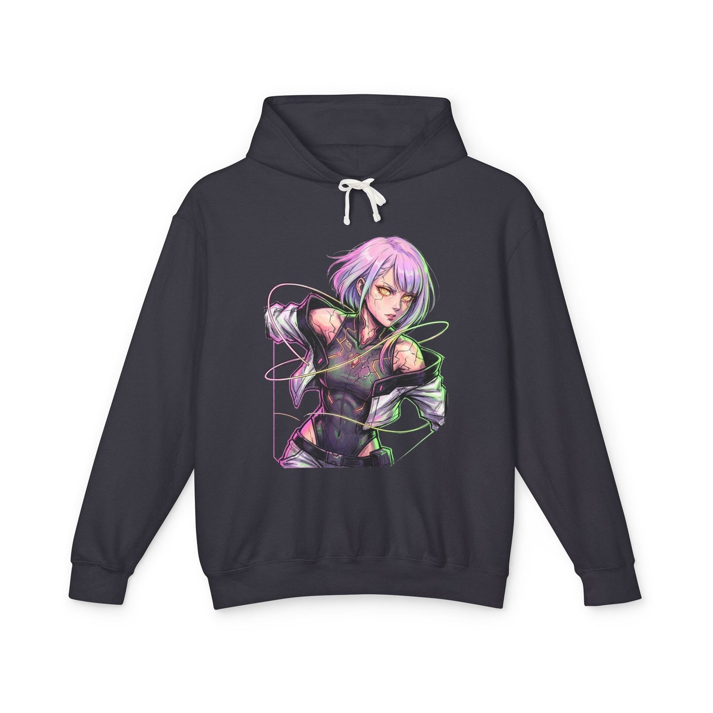 Lucy Cyberpunk Edgerunners Cool Aloof Netrunner Portrait Unisex Premium Hoodie