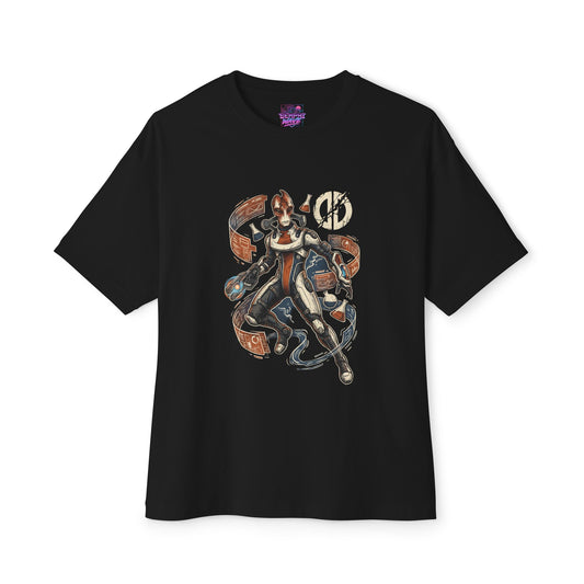 Mass Effect Mordin Holo Ribbons and Flasks Fan Art Oversized T-Shirt