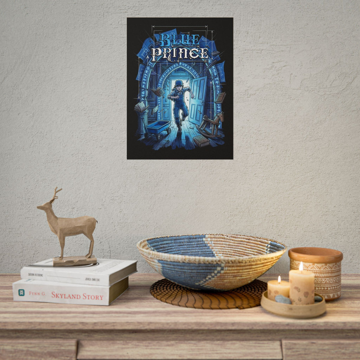 Blue Prince Mt Holly Manor Puzzle Game Fan Art Poster
