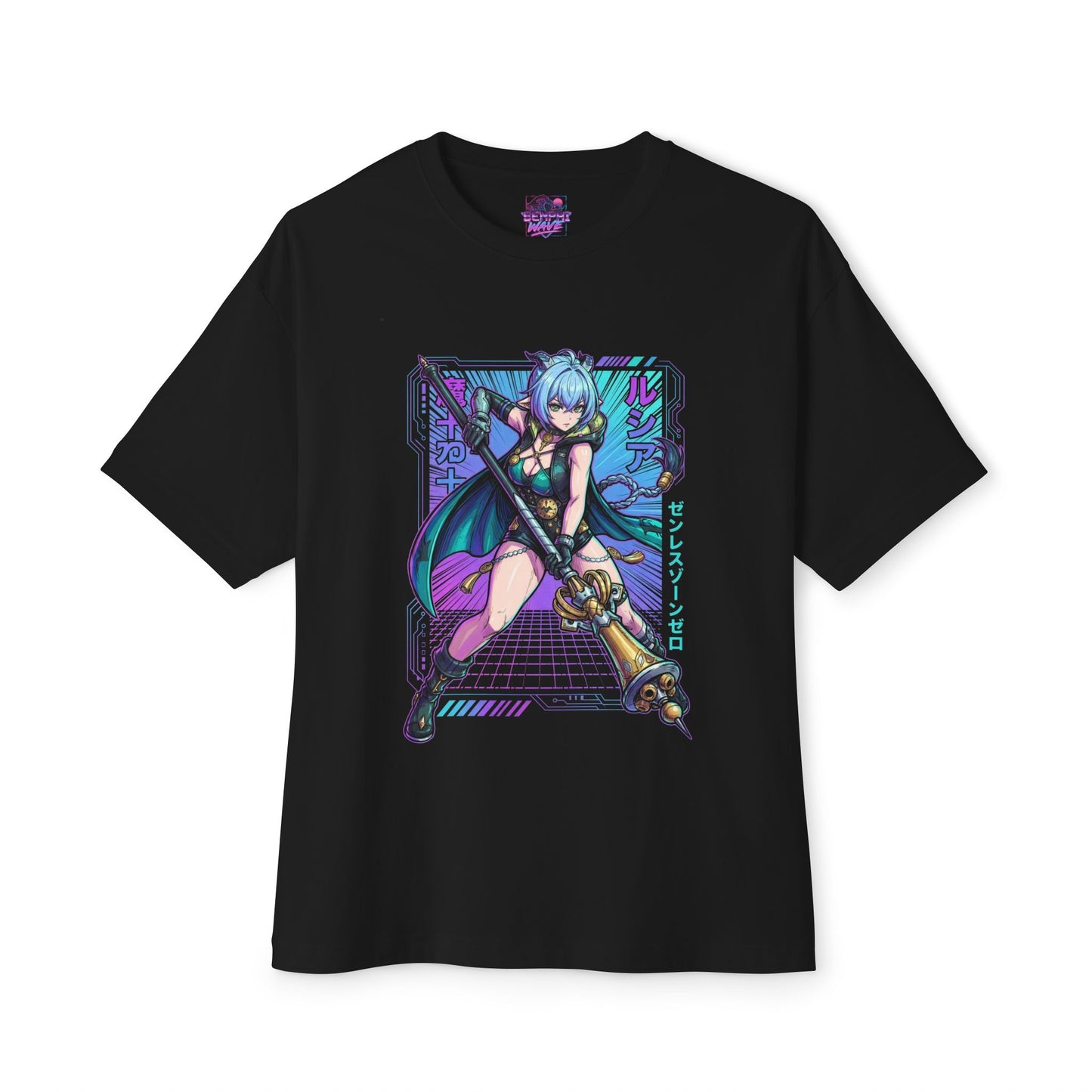 Zenless Zone Zero Lucia Elowen Retro Synthwave Ether Premium Oversized Unisex T-Shirt