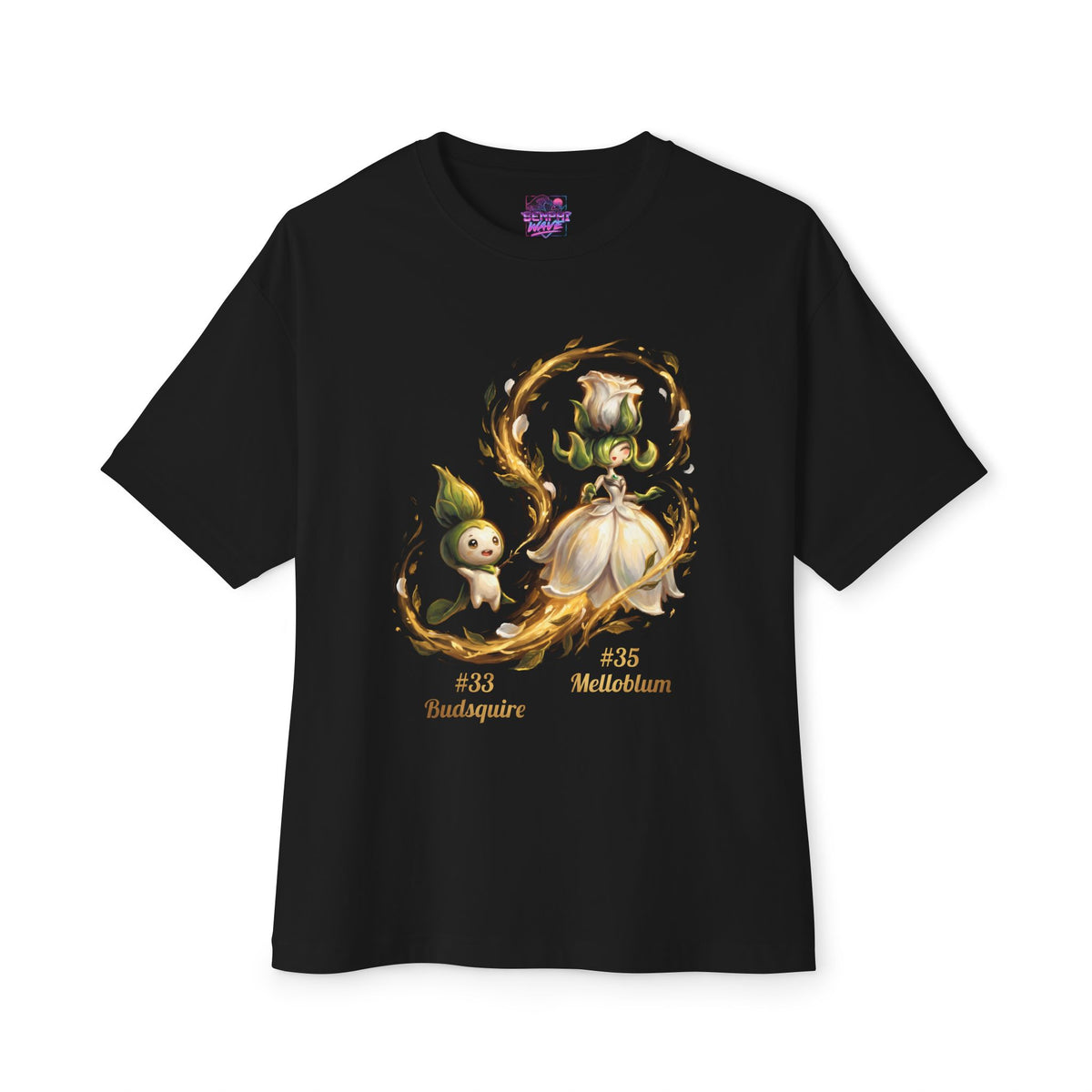 Budsquire Melloblum Aniimo Evolution Line Gold Oil Painting - Oversized Premium Tee