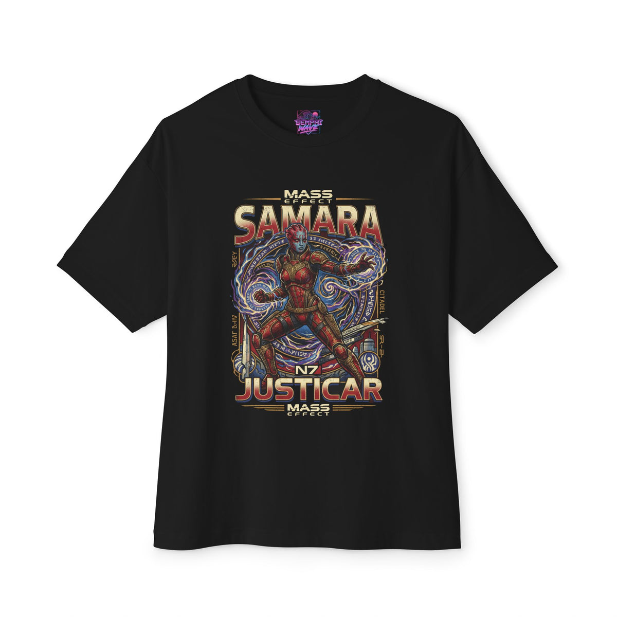 Mass Effect Samara Justicar Biotic Vortex Fan Art Oversized T-Shirt