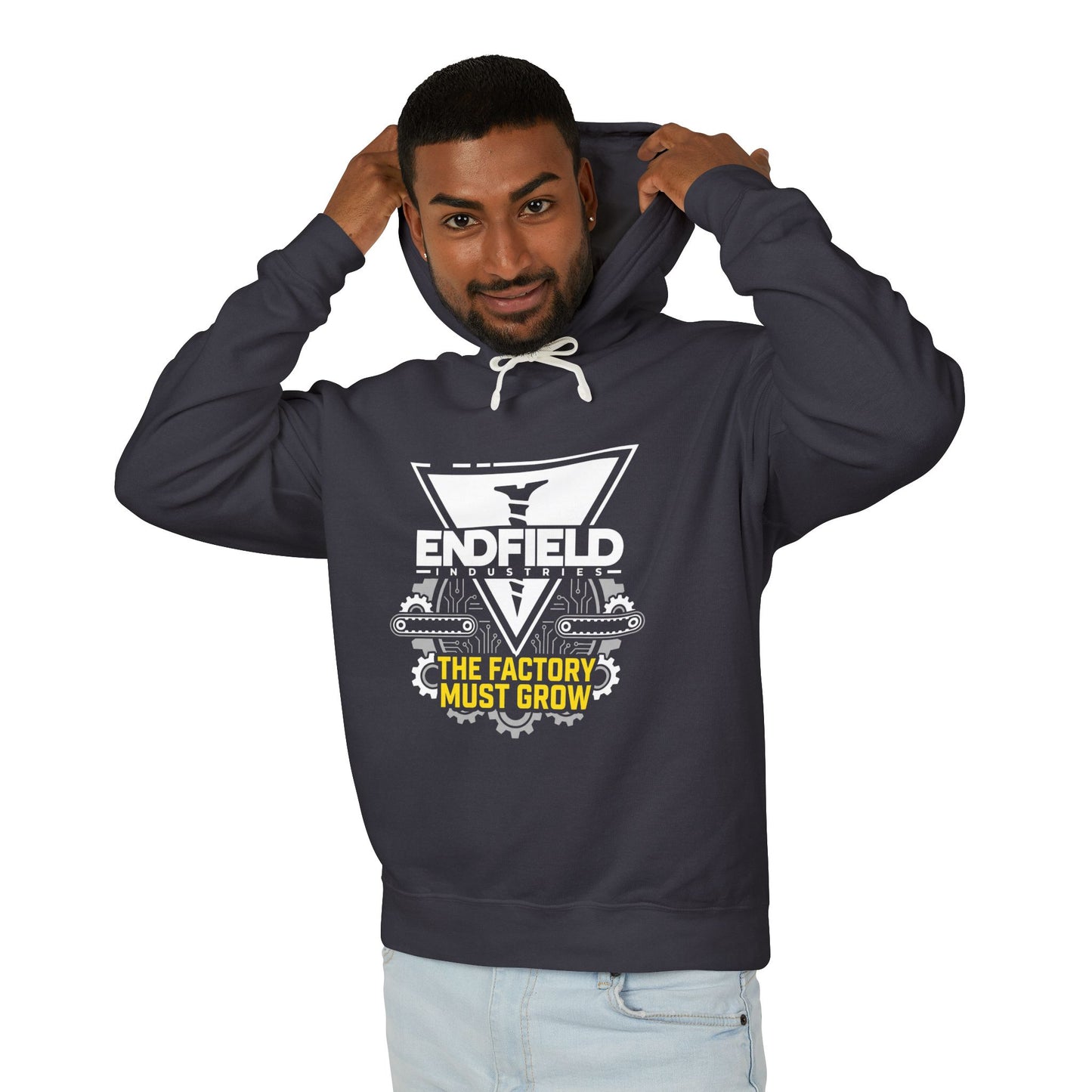 Endfield Arknights Factory Must Grow Meme Pixel Factory Builder Retro Infinite Build Unisex Premium Hoodie