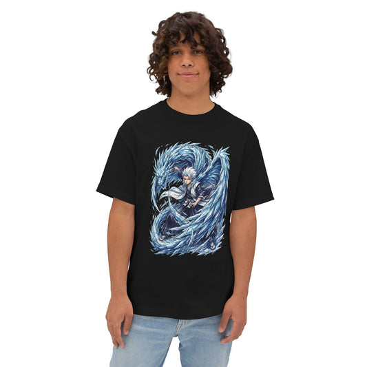 Bleach Hitsugaya Captain Haori Green Sash Illustration Premium Oversized Unisex T-Shirt