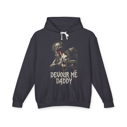 Saturn Devouring His Son Meme – Relatable Family Dinner Cursed Humor Devour me Daddy Unisex Premium Hoodie